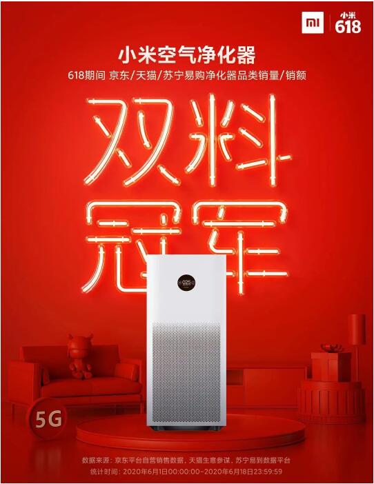 大满贯！米家空气净化器618成绩单新鲜出炉